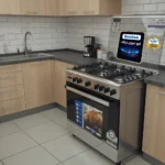 فرن بنكون 80 سم فاست كاست ستيل - Image 2