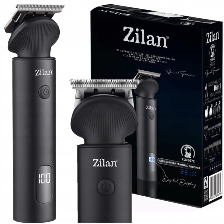 TRYMER-GOLARKA-ZESTAW-BARBER-DO-BRODY-WLOSOW-GOLENIA-USB-16W1-Uzytkowanie-na-sucho.jpeg ماكينة حلاقة زيلان - Image 1